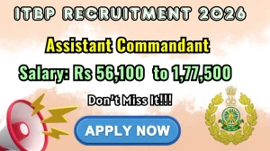 ITBP Assistant Commandant Recruitment 2026 Notification Out - Apply Online for 06 Posts