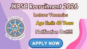 JKPSC Lecturer Recruitment 2026 - Apply Online