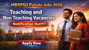 MBSPSU Teaching and Non Teaching Recruitment 2026 - Apply Online for Clerk, JE and Other Posts