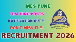 MES Pune Recruitment 2026 - Apply Online for 46 Teaching Posts