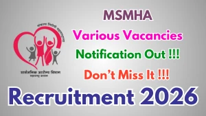 MSMHA Recruitment 2026 - Apply Online for Non-ex-officio member Posts