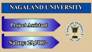 Nagaland University Project Assistant Recruitment 2026 - Apply Online