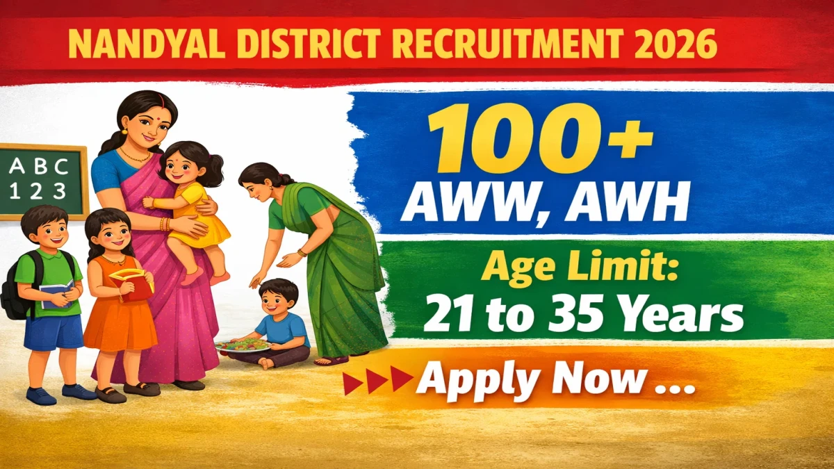 Nandyal District Recruitment 2026 - Apply Offline for 106 Anganwadi Worker & Helper Posts