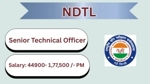 NDTL Senior Technical Officer Recruitment 2026 - Apply Offline