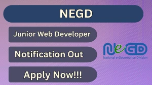 NeGD Junior Web Developer Recruitment 2026 - Apply Online