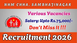 NHM Chha. Sambhajinagar Recruitment 2026 - Apply Offline for Various Posts