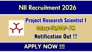 NII Project Research Scientist-I Recruitment 2026 - Apply Online