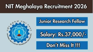 NIT Meghalaya Junior Research Fellow Recruitment 2026 - Apply Online