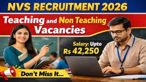 NVS Teaching and Non Teaching Recruitment 2026 Notification Out - Apply Online for PGT, TGT, Staff Nurse and More Posts