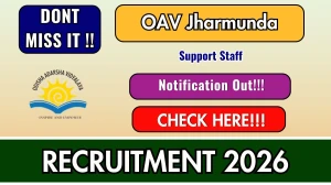 OAV Jharmunda Support Staff Recruitment 2026 - Apply Offline for Head Cook, Warden and More Posts
