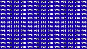 Optical Illusion Challenge: Can You Spot the Number 968 Among 998 in 8 Seconds?
