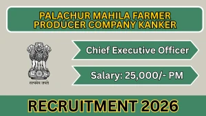 Palachur Mahila Farmer Producer Company Kanker Chief Executive Officer Recruitment 2026 - Walkin