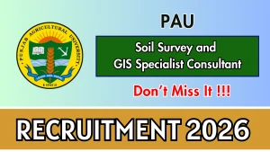 PAU Soil Survey and GIS Specialist Consultant Recruitment 2026 - Apply Offline