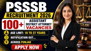 Punjab PSSSB ADA Recruitment 2026 Notification Out - Apply Online for 170 Assistant District Attorney Posts