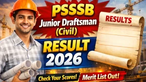 PSSSB Junior Draftsman Result 2026 OUT (Direct Link) - Download Scorecard @ sssb.punjab.gov.in