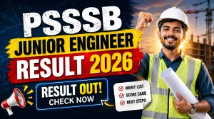 PSSSB Junior Engineer Result 2026 OUT (Direct Link) - Download Scorecard @ sssb.punjab.gov.in