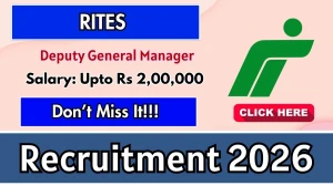 RITES Deputy General Manager Recruitment 2026 - Apply Online