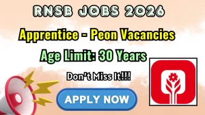 RNSB Apprentice Recruitment 2026 - Apply Online