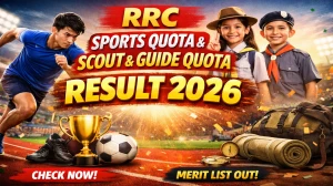 RRC Sports Quota, Scout & Guide Quota Result 2026 OUT (Direct Link) - Download Scorecard @ rrcpryj.org