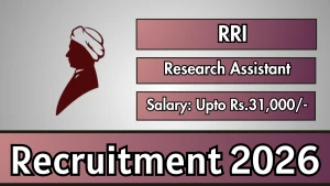RRI Research Assistant (RA) Recruitment 2026 - Apply Online