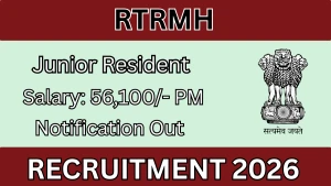RTRMH Junior Resident Recruitment 2026 - Walkin for 10 Posts RTRMH Junior Resident Recruitment 2026 - Walkin for 10 Posts