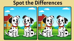 Spot the 3 Differences in This Dog Picture Puzzle  - Can You Find Them All?