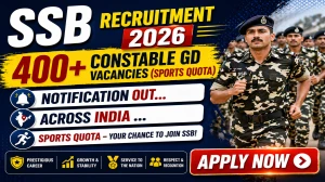 SSB Sports Quota Recruitment 2026 Notification Out - Apply Online for 404 Constable GD Posts