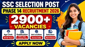 SSC Selection Post Phase 14 Recruitment 2026 Region-wise Vacancy 2026 - Apply Online Link Activated for 2919 Posts