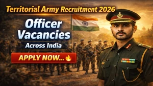 Territorial Army Officer Recruitment 2026 - Apply Online for 12 Posts