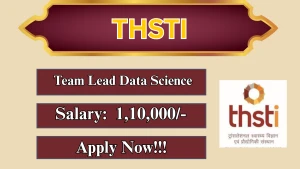 THSTI Team Lead Data Science Recruitment 2026 - Apply Online