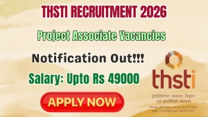 THSTI Project Associates Recruitment 2026 - Walkin