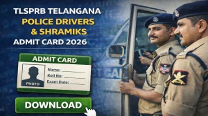 TLSPRB Telangana Police Drivers and Shramiks Admit Card 2026 at tgprb.in on  - Download Admit Card from 13 April 2026 to 22 April 2026