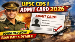 UPSC CDS-I Admit Card 2026 (Out)  - Download Here