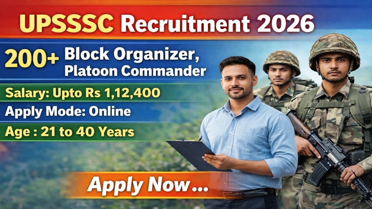 UPSSSC Platoon Commander Recruitment 2026 for 295 Posts - Apply Online Before 6 July