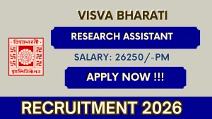 Visva Bharati Research Assistant Recruitment 2026 - Apply Online
