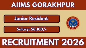 AIIMS Gorakhpur Junior Resident Recruitment 2026 - Walkin for 17 Posts