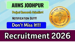 AIIMS Jodhpur Project Research Scientist Recruitment 2026 - Walkin AIIMS Jodhpur Project Research Scientist Recruitment 2026 - Walkin