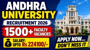 AP University Assistant Professor Recruitment 2026 - Apply Online for 1523 Professor, Lecturer and More Posts
