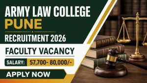 Army Law College Pune Faculty Recruitment 2026 - Apply Online for 12 Posts