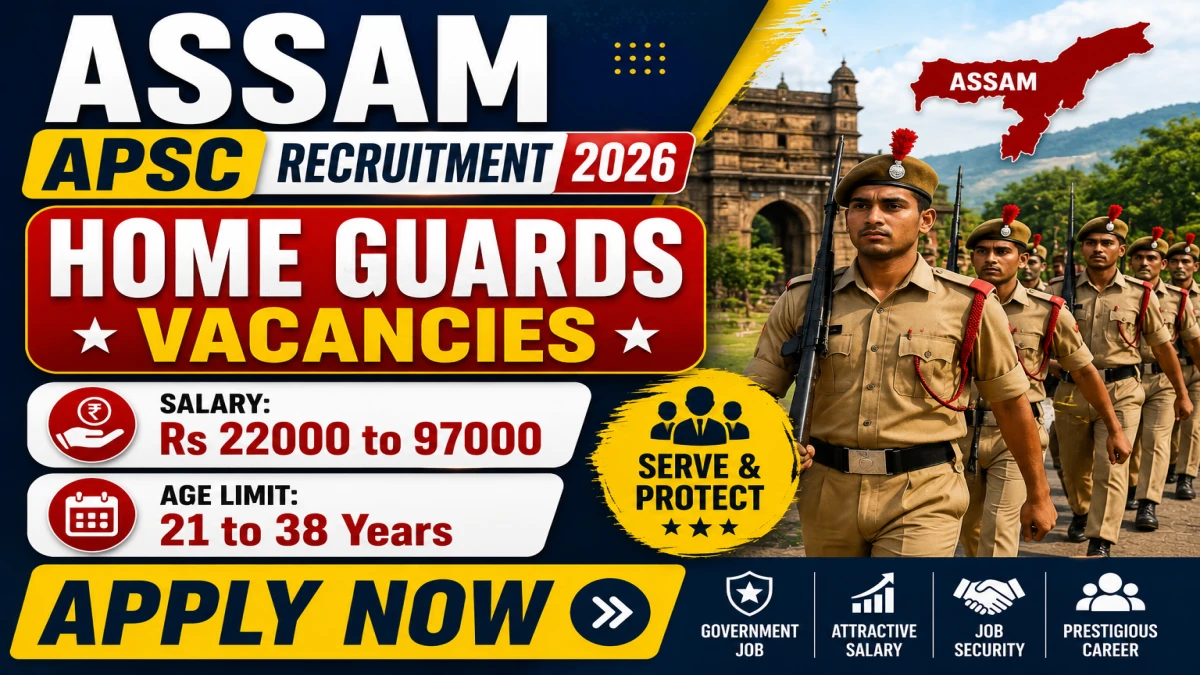 Assam APSC Home Guards Recruitment 2026 Notification Out - Apply Online for 22 Posts