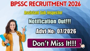 BPSSC Assistant Sub-Inspector Recruitment 2026 - Apply Online for 22 Posts