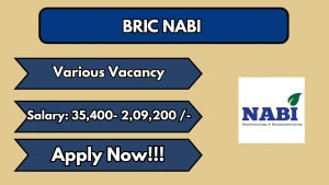 BRIC NABI Recruitment 2026 - Apply Online for Scientist D, Assistant Engineer and More Posts
