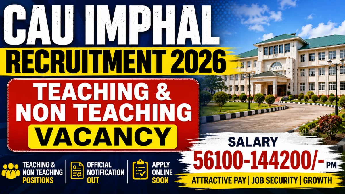 CAU Imphal Teaching and Non Teaching Recruitment 2026 - Apply Online for 35 Posts