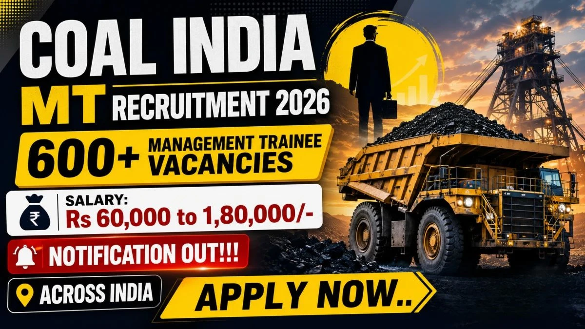 Coal India Management Trainee Recruitment 2026 - Apply Online for 660 Posts