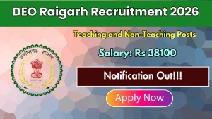 DEO Raigarh Teaching and Non Teaching Recruitment 2026 - Apply Online for 46 Lab Assistant, Teacher and More Posts
