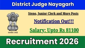 District Judge Nayagarh Recruitment 2026 - Apply Offline for 14 Steno, Junior Clerk and More Posts District Judge Nayagarh Recruitment 2026 - Apply Offline for 14 Steno, Junior Clerk and More Posts