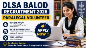DLSA Balod Paralegal Volunteer Recruitment 2026 - Apply Offline