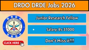 DRDO DRDE Junior Research Fellow (JRF) Recruitment 2026 - Walkin