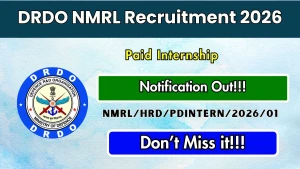 DRDO NMRL Paid Internship Recruitment 2026 - Apply Online for 20 Posts
