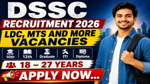 DSSC Recruitment 2026 Notification Out - Apply Offline for 78 LDC, MTS and More Posts DSSC Recruitment 2026 Notification Out - Apply Offline for 78 LDC, MTS and More Posts